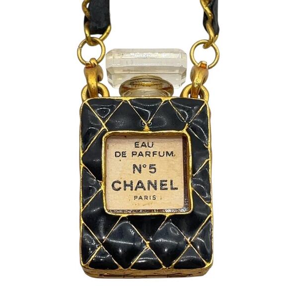 Chanel No.5 Eau de Perfume Mini Bottle Chain Necklace W/Box - Picture 5 of 11